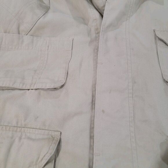 Vintage Woolrich Mens Jacket Size Large Chore Barn Coat Khaki Utility Field - Picture 3 of 10